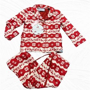 Sweet Honey Baby Boy Girl 12 month Red Christmas Pajamas PJ’s NWT Sleepwear